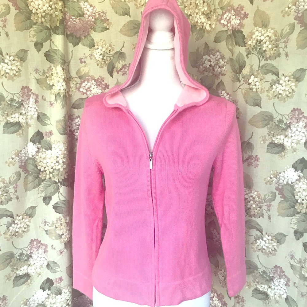 Pink Petite Cardigan Hoodie